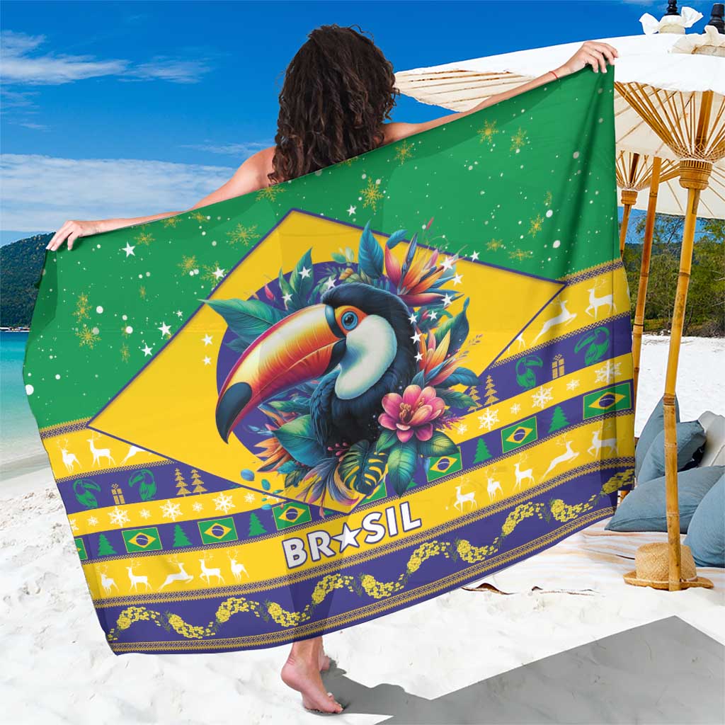 Brazil Christmas Sarong Toco Toucan Flag Style - Wonder Print Shop