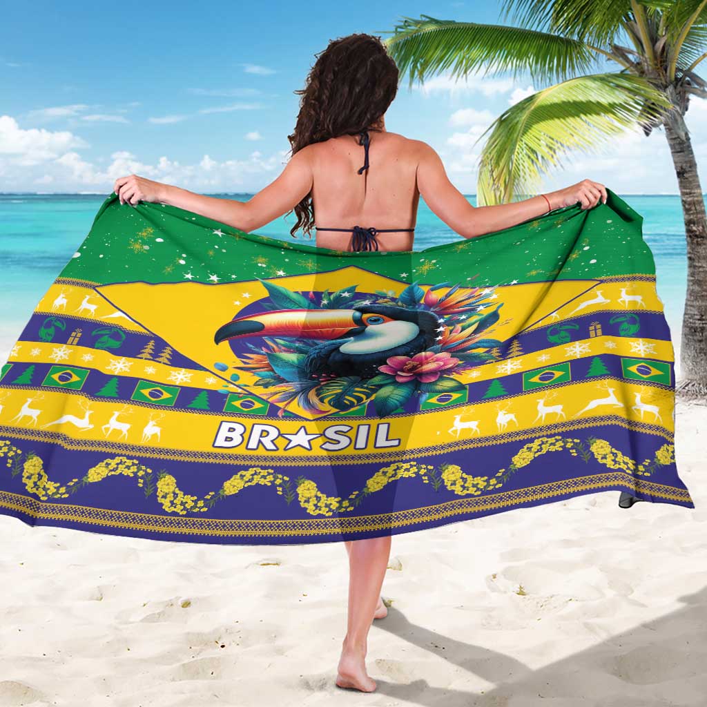 Brazil Christmas Sarong Toco Toucan Flag Style - Wonder Print Shop
