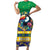 Brazil Christmas Short Sleeve Bodycon Dress Toco Toucan Flag Style - Wonder Print Shop
