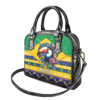 Brazil Christmas Shoulder Handbag Toco Toucan Flag Style
