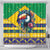 Brazil Christmas Shower Curtain Toco Toucan Flag Style