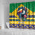 Brazil Christmas Shower Curtain Toco Toucan Flag Style