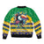 Brazil Christmas Sleeve Zip Bomber Jacket Toco Toucan Flag Style - Wonder Print Shop