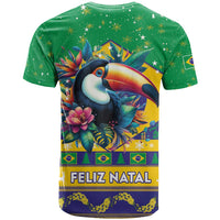 Brazil Christmas T Shirt Toco Toucan Flag Style - Wonder Print Shop