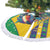 Brazil Christmas Tree Skirt Toco Toucan Flag Style - Wonder Print Shop