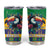 Brazil Christmas Tumbler Cup Toco Toucan Flag Style - Wonder Print Shop