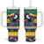 Brazil Christmas Tumbler With Handle Toco Toucan Flag Style - Wonder Print Shop