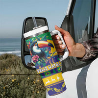Brazil Christmas Tumbler With Handle Toco Toucan Flag Style - Wonder Print Shop