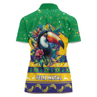 Brazil Christmas Women Polo Shirt Toco Toucan Flag Style - Wonder Print Shop