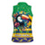 Brazil Christmas Women Sleeveless Polo Shirt Toco Toucan Flag Style - Wonder Print Shop