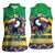 Brazil Christmas Women Sleeveless Polo Shirt Toco Toucan Flag Style - Wonder Print Shop