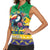 Brazil Christmas Women Sleeveless Polo Shirt Toco Toucan Flag Style - Wonder Print Shop