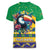 Brazil Christmas Women V-Neck T-Shirt Toco Toucan Flag Style - Wonder Print Shop
