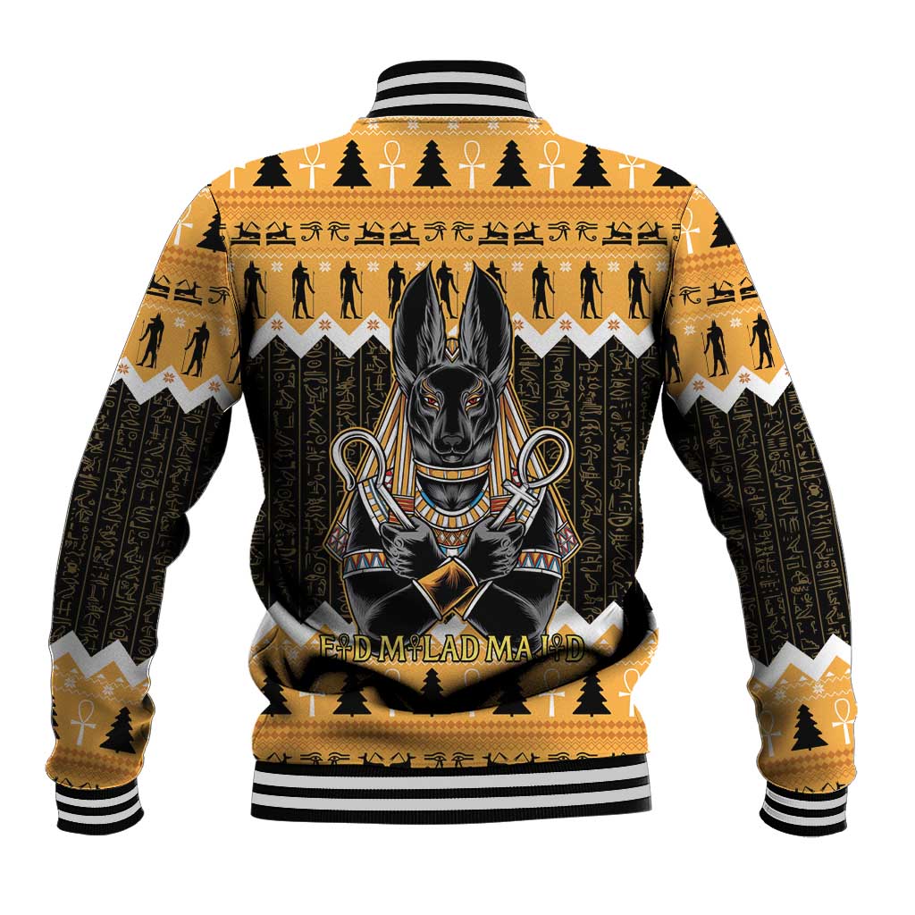 Ancient Egyptian Christmas Baseball Jacket Anubis Eid Milad Majid - Wonder Print Shop