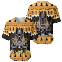 Ancient Egyptian Christmas Baseball Jersey Anubis Eid Milad Majid - Wonder Print Shop