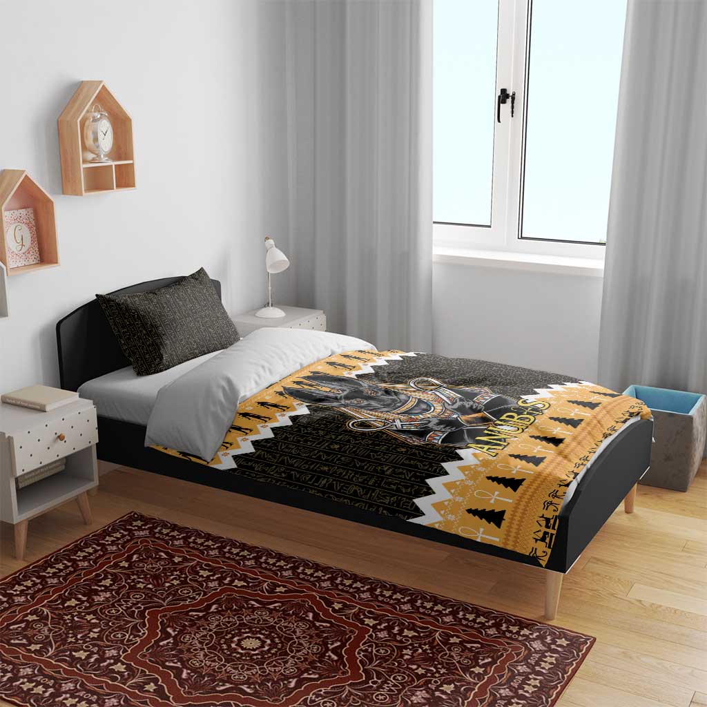 Ancient Egyptian Christmas Bedding Set Anubis Eid Milad Majid - Wonder Print Shop