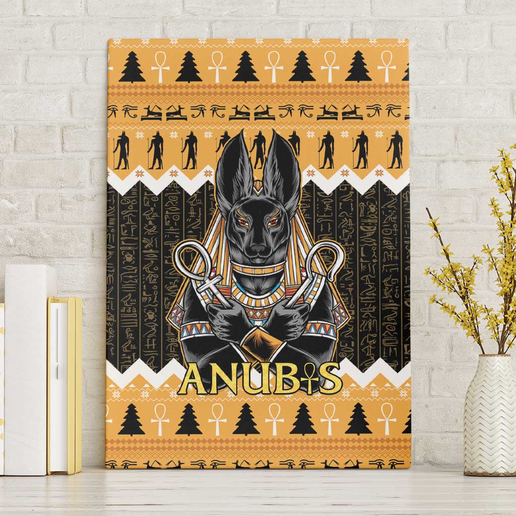 Ancient Egyptian Christmas Canvas Wall Art Anubis Eid Milad Majid - Wonder Print Shop