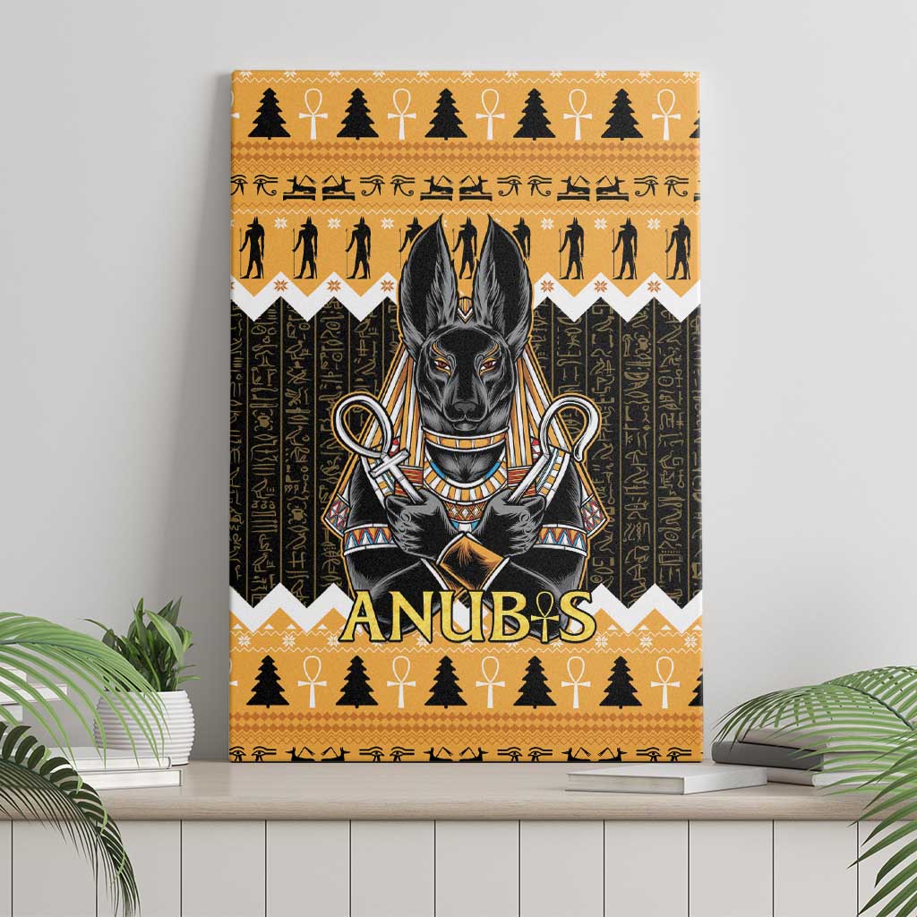 Ancient Egyptian Christmas Canvas Wall Art Anubis Eid Milad Majid - Wonder Print Shop