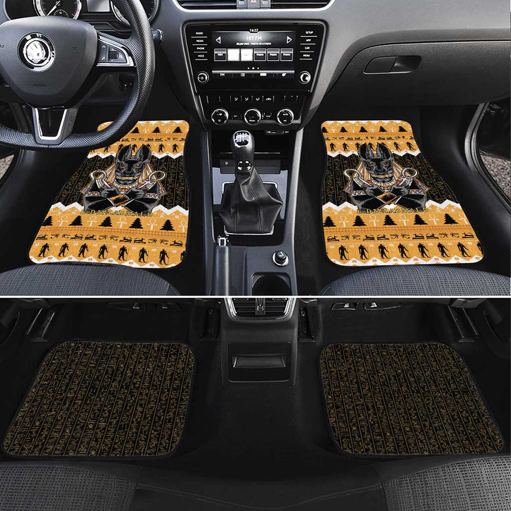 Ancient Egyptian Christmas Car Mats Anubis Eid Milad Majid - Wonder Print Shop
