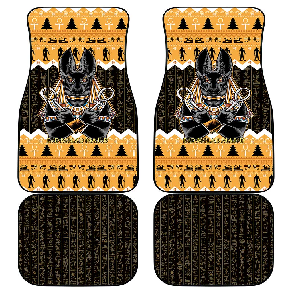 Ancient Egyptian Christmas Car Mats Anubis Eid Milad Majid - Wonder Print Shop