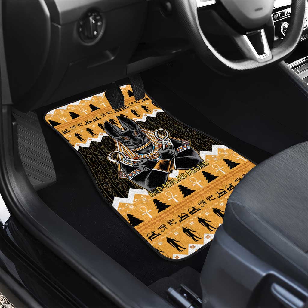 Ancient Egyptian Christmas Car Mats Anubis Eid Milad Majid - Wonder Print Shop