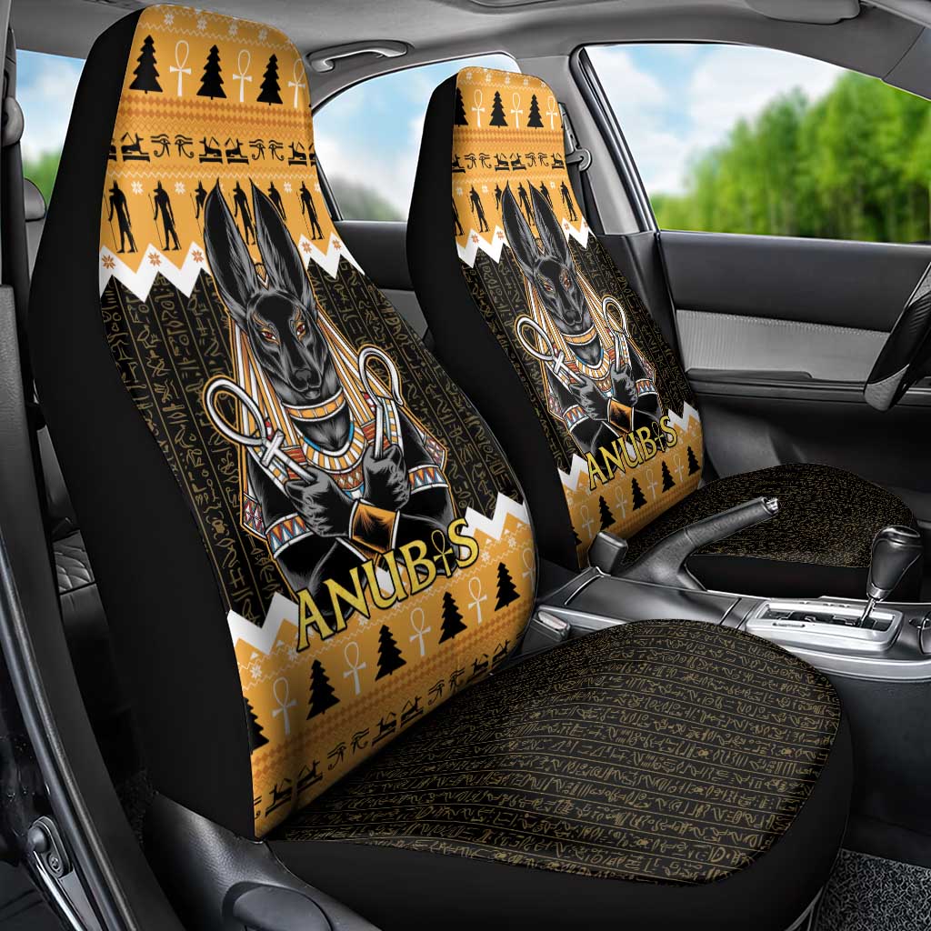 Ancient Egyptian Christmas Car Seat Cover Anubis Eid Milad Majid - Wonder Print Shop