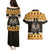 Ancient Egyptian Christmas Couples Matching Puletasi and Hawaiian Shirt Anubis Eid Milad Majid - Wonder Print Shop