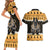 Ancient Egyptian Christmas Couples Matching Short Sleeve Bodycon Dress and Hawaiian Shirt Anubis Eid Milad Majid - Wonder Print Shop