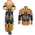 Ancient Egyptian Christmas Couples Matching Summer Maxi Dress and Long Sleeve Button Shirt Anubis Eid Milad Majid - Wonder Print Shop