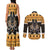 Ancient Egyptian Christmas Couples Matching Tank Maxi Dress and Long Sleeve Button Shirt Anubis Eid Milad Majid - Wonder Print Shop