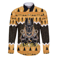 Ancient Egyptian Christmas Family Matching Long Sleeve Bodycon Dress and Hawaiian Shirt Anubis Eid Milad Majid - Wonder Print Shop