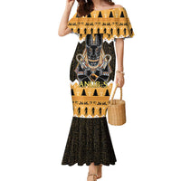 Ancient Egyptian Christmas Family Matching Mermaid Dress and Hawaiian Shirt Anubis Eid Milad Majid - Wonder Print Shop
