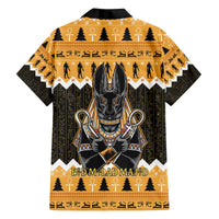 Ancient Egyptian Christmas Family Matching Off The Shoulder Long Sleeve Dress and Hawaiian Shirt Anubis Eid Milad Majid - Wonder Print Shop