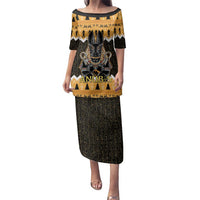 Ancient Egyptian Christmas Family Matching Puletasi and Hawaiian Shirt Anubis Eid Milad Majid - Wonder Print Shop