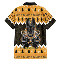 Ancient Egyptian Christmas Family Matching Tank Maxi Dress and Hawaiian Shirt Anubis Eid Milad Majid - Wonder Print Shop