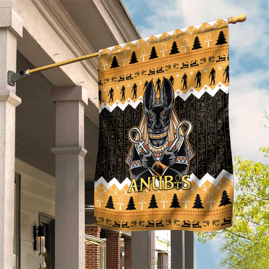 Ancient Egyptian Christmas Garden Flag Anubis Eid Milad Majid - Wonder Print Shop