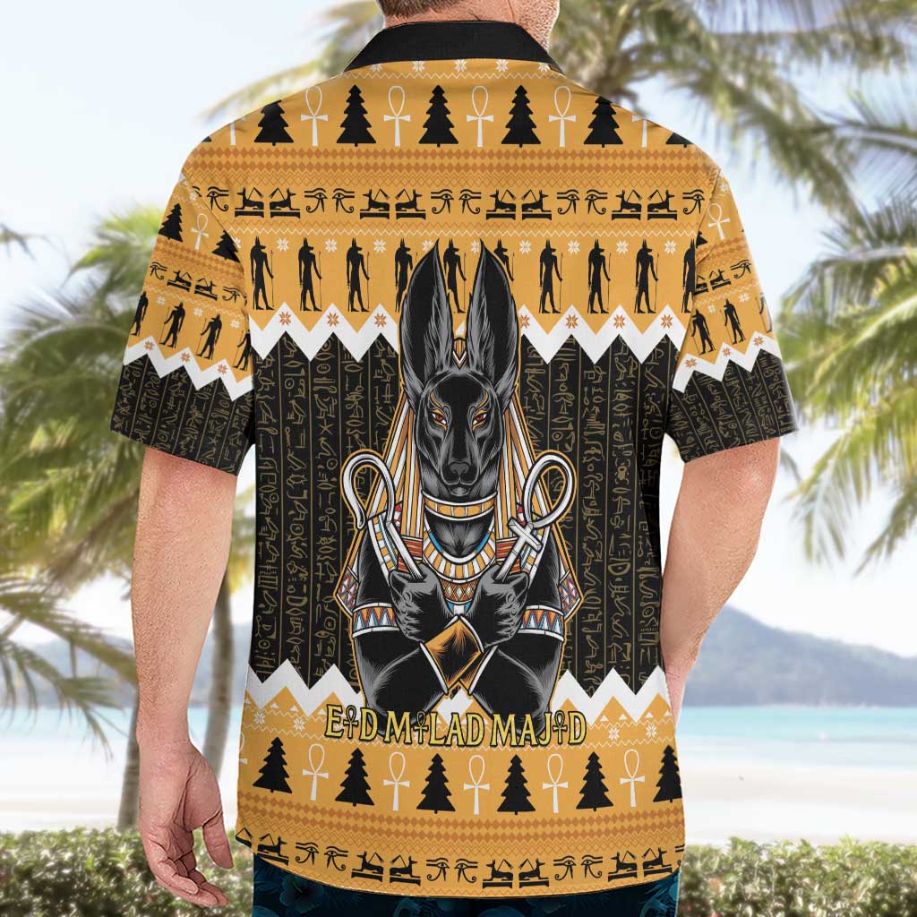 Ancient Egyptian Christmas Hawaiian Shirt Anubis Eid Milad Majid - Wonder Print Shop