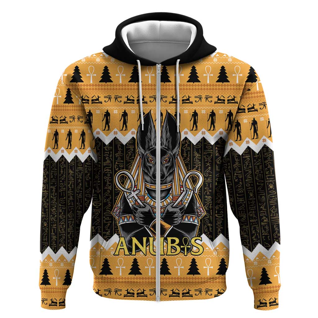 Ancient Egyptian Christmas Hoodie Anubis Eid Milad Majid - Wonder Print Shop