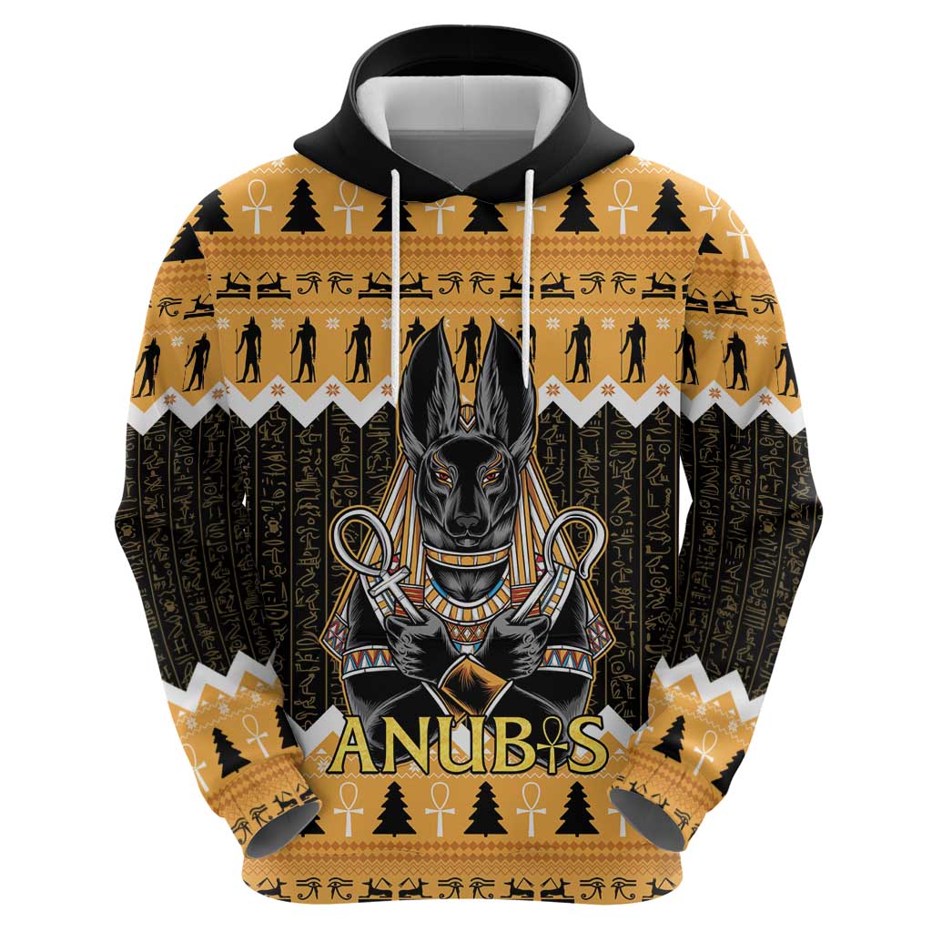Ancient Egyptian Christmas Hoodie Anubis Eid Milad Majid - Wonder Print Shop
