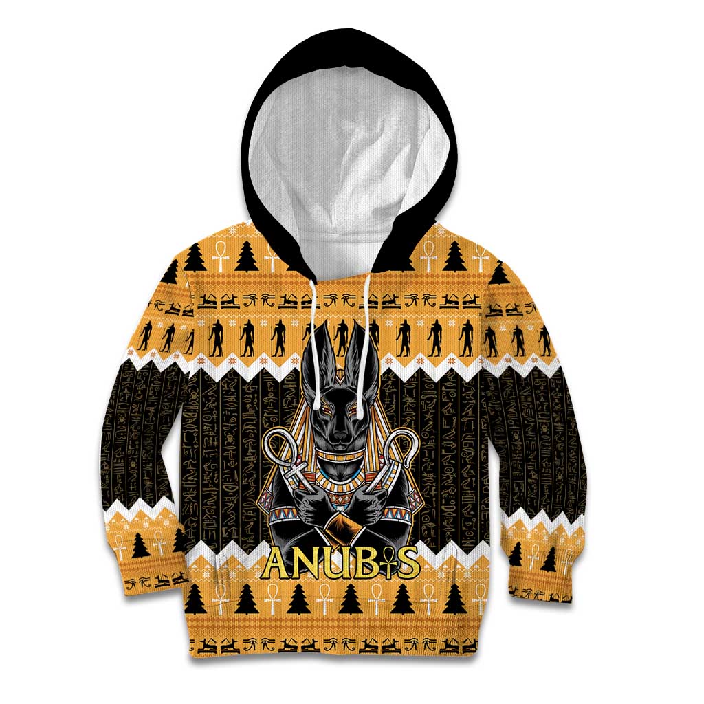 Ancient Egyptian Christmas Kid Hoodie Anubis Eid Milad Majid - Wonder Print Shop
