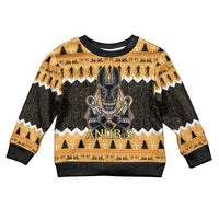 Ancient Egyptian Christmas Kid Ugly Christmas Sweater Anubis Eid Milad Majid - Wonder Print Shop