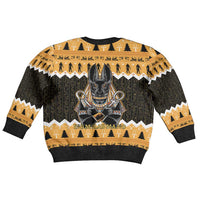 Ancient Egyptian Christmas Kid Ugly Christmas Sweater Anubis Eid Milad Majid - Wonder Print Shop