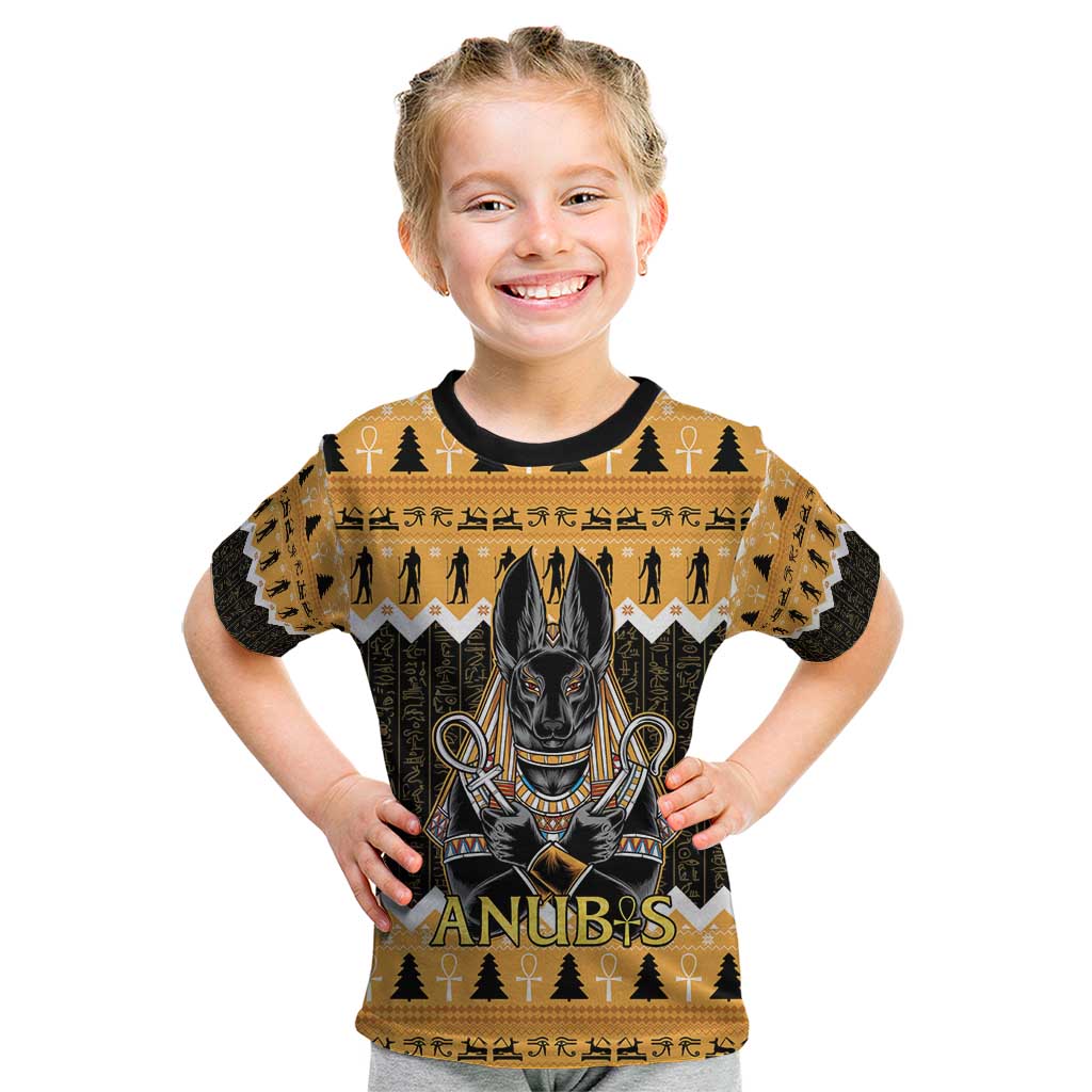 Ancient Egyptian Christmas Kid T Shirt Anubis Eid Milad Majid - Wonder Print Shop