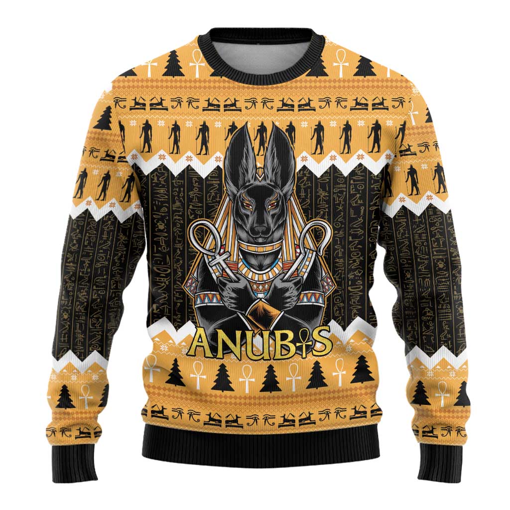 Ancient Egyptian Christmas Ugly Christmas Sweater Anubis Eid Milad Majid - Wonder Print Shop