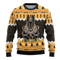 Ancient Egyptian Christmas Ugly Christmas Sweater Anubis Eid Milad Majid - Wonder Print Shop