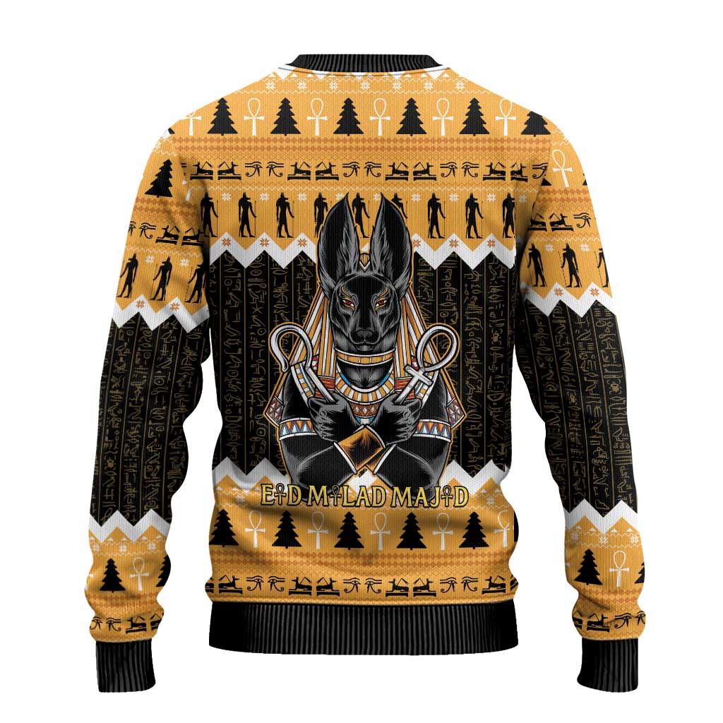Ancient Egyptian Christmas Ugly Christmas Sweater Anubis Eid Milad Majid - Wonder Print Shop