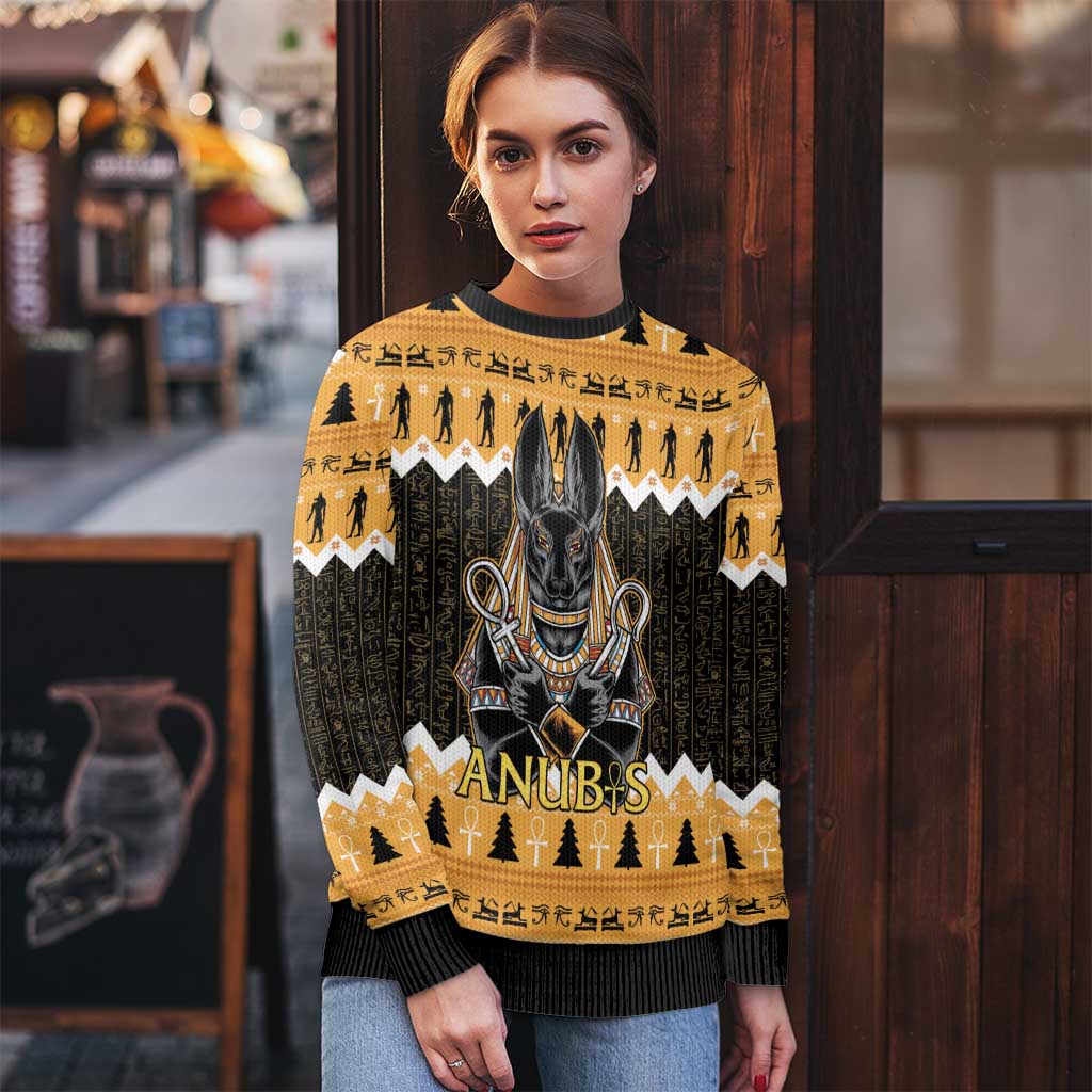 Ancient Egyptian Christmas Ugly Christmas Sweater Anubis Eid Milad Majid - Wonder Print Shop