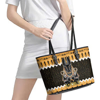 Ancient Egyptian Christmas Leather Tote Bag Anubis Eid Milad Majid - Wonder Print Shop