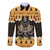 Ancient Egyptian Christmas Long Sleeve Button Shirt Anubis Eid Milad Majid - Wonder Print Shop