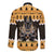 Ancient Egyptian Christmas Long Sleeve Button Shirt Anubis Eid Milad Majid - Wonder Print Shop